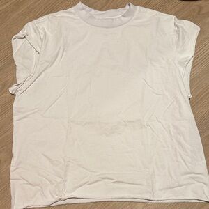 White cropped muscle tee